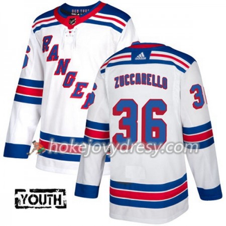Dětské Hokejový Dres New York Rangers Mats Zuccarello 36 Bílá 2017-2018 Adidas Authentic
